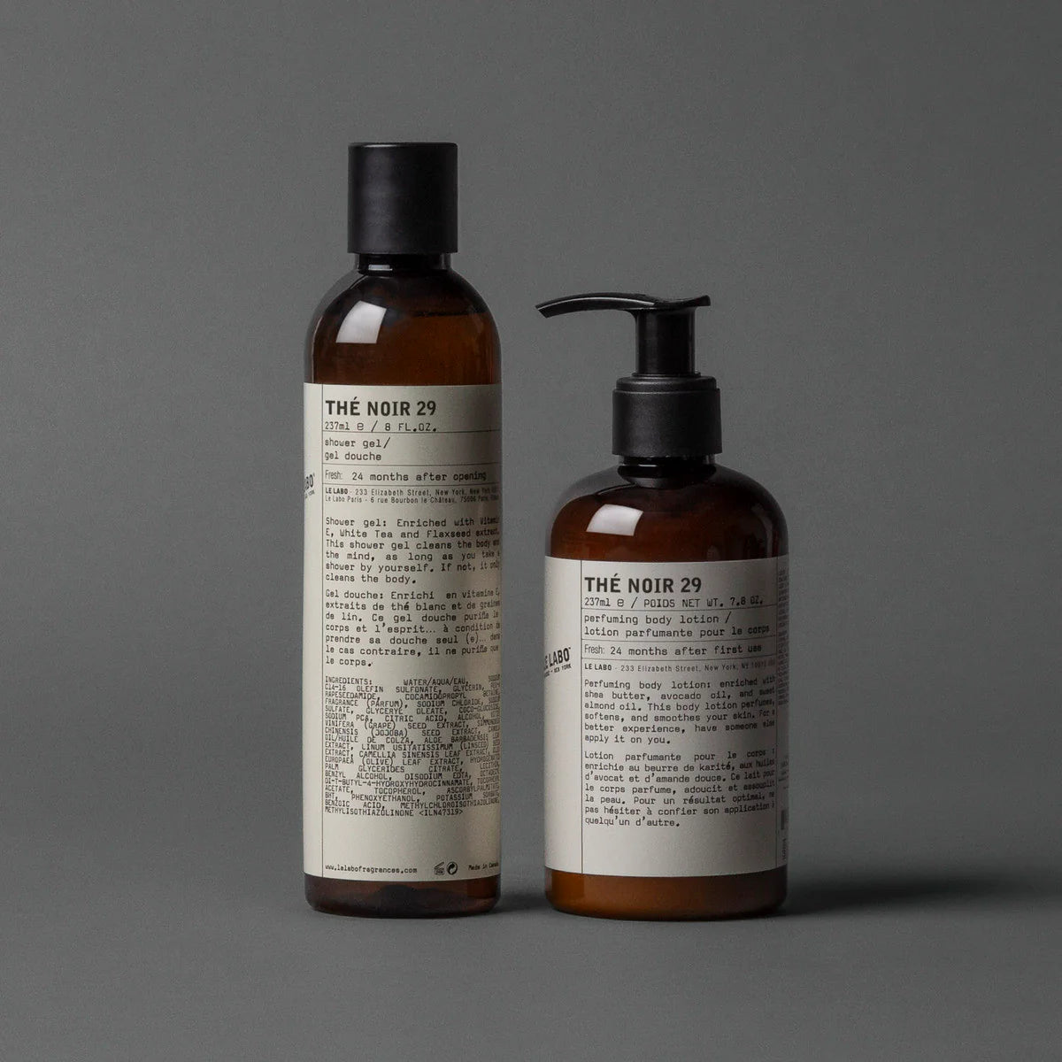 Le Labo Fragrances THÉ NOIR 29 BODY CARE SET | perfuming body lotion & shower gel
